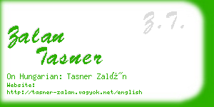 zalan tasner business card